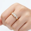 Hyacinth women's light luxury super flash zircon open ring, fashionable, individual and versatile ring, Korean Internet celebrity Specification image
